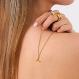 T-Bar Necklace Gold