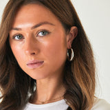 Large Clasp Hoops Silver