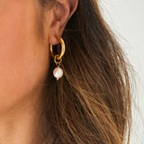 Pearl Hoops- Large