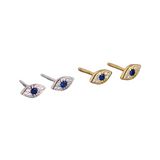 Evil Eye Sparkle Stud Earrings.  Available in Gold & Silver.  Material: 925 Sterling Silver. 