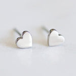 Mini Heart Earring Studs  Available in Gold and Silver.   Material: Stainless Steel, 14K Gold Plated. ZoandCo Jewellery Ireland