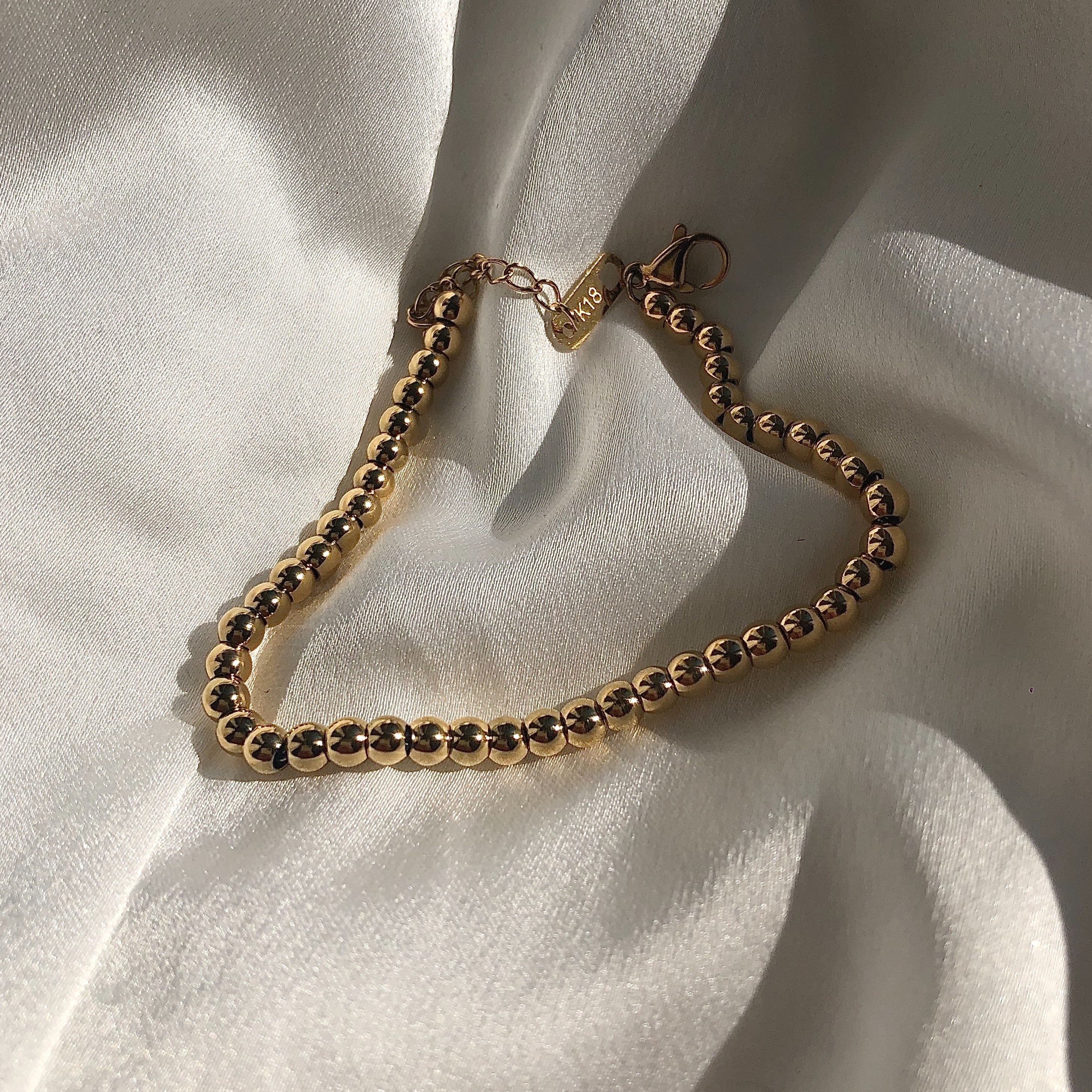 Gold Titanium Beaded Bracelet Vintage ZoandCo Jewellery Ireland 