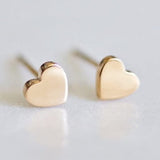 Mini Heart Earring Studs Available in Gold and Silver. Material: Stainless Steel, 14K Gold Plated. ZoandCo Jewellery Ireland